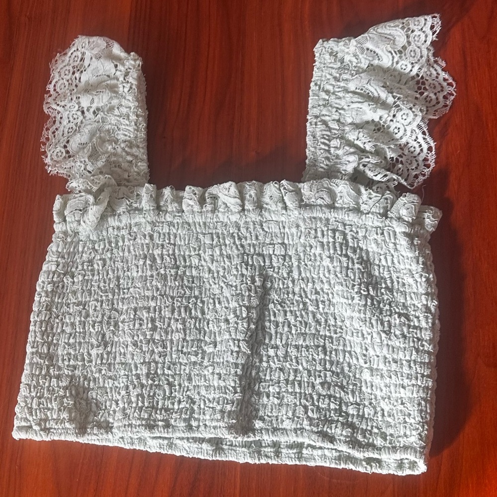 Altar'd State Textured sage green Top